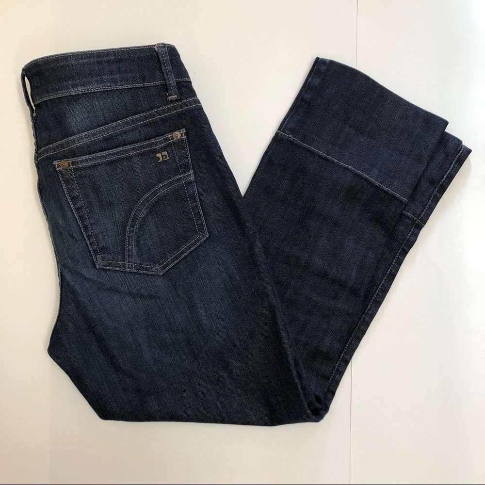 Joe’s Dark Rinse Muse cuffed crops